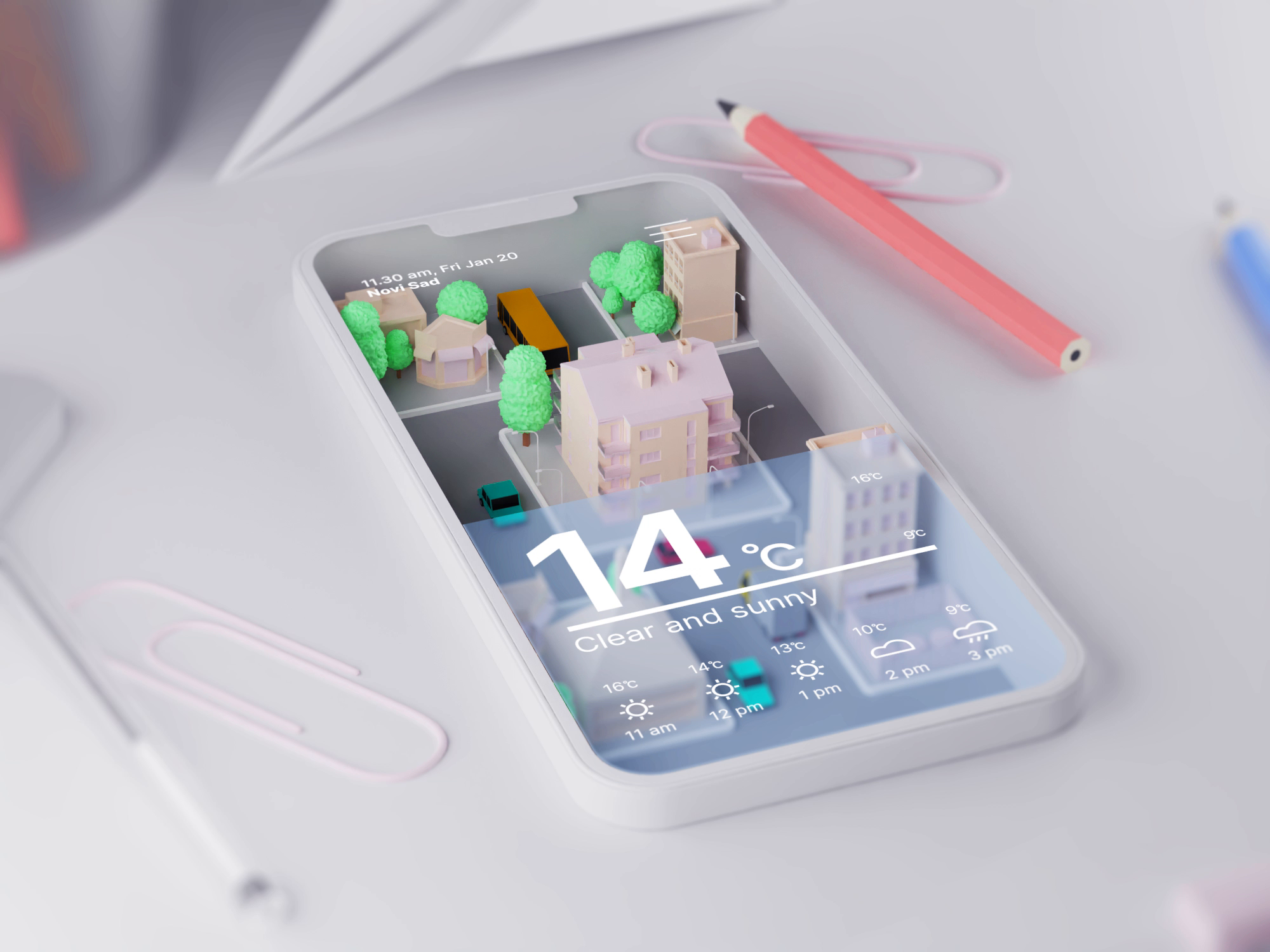 Example of 3D | Weather app
