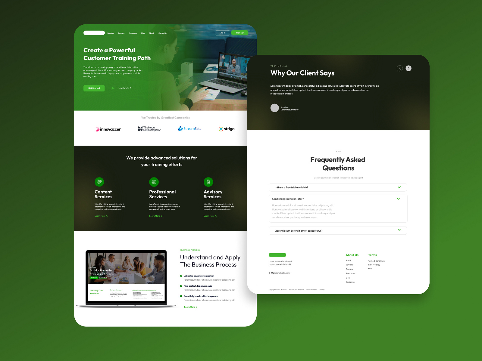 Startup Landing Page Design by elif sanliturk on Dribbble