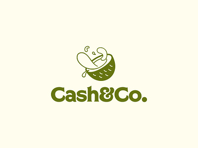Cash & Co - Vegan Yogurts abstract brand identity branding cashew coconut logo logo design modern vegan yogurt