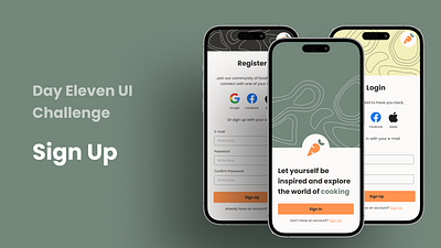 Day 11 UI Challenge - Sign Up mobile ui ux