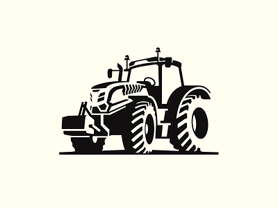 Tractor auto automotive car drawing illustration line logo machine negative negativespace power tractor truck