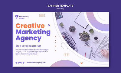 Marketing Banner Template app branding design graphic design illustration typography ui ux vector