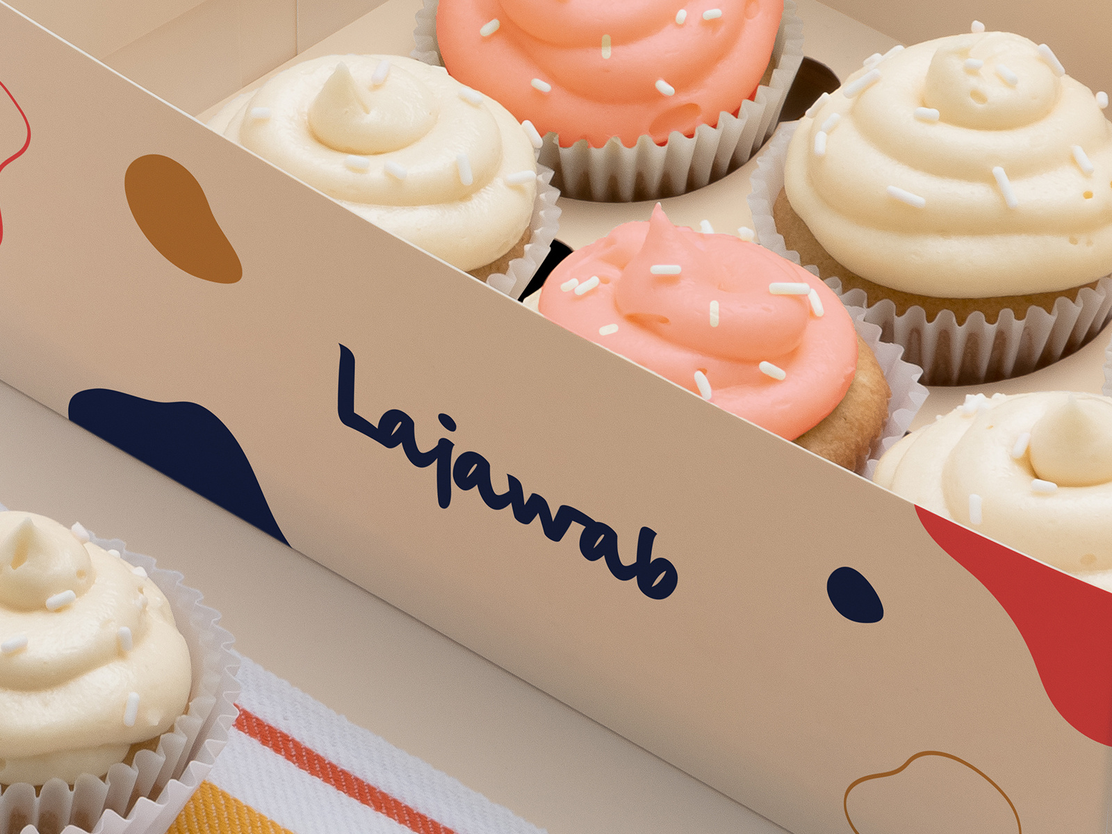 Lajawab Packaging bakery box brand identity branding cake colorful customtype effendy fun hand lettering handletters identity letters logo logotype pattern script type typography wordmark