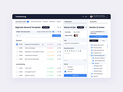 Dashboard Test Management admin panel admin template analytics customer management dashboard management dashboard task dashboard tasks team managment test