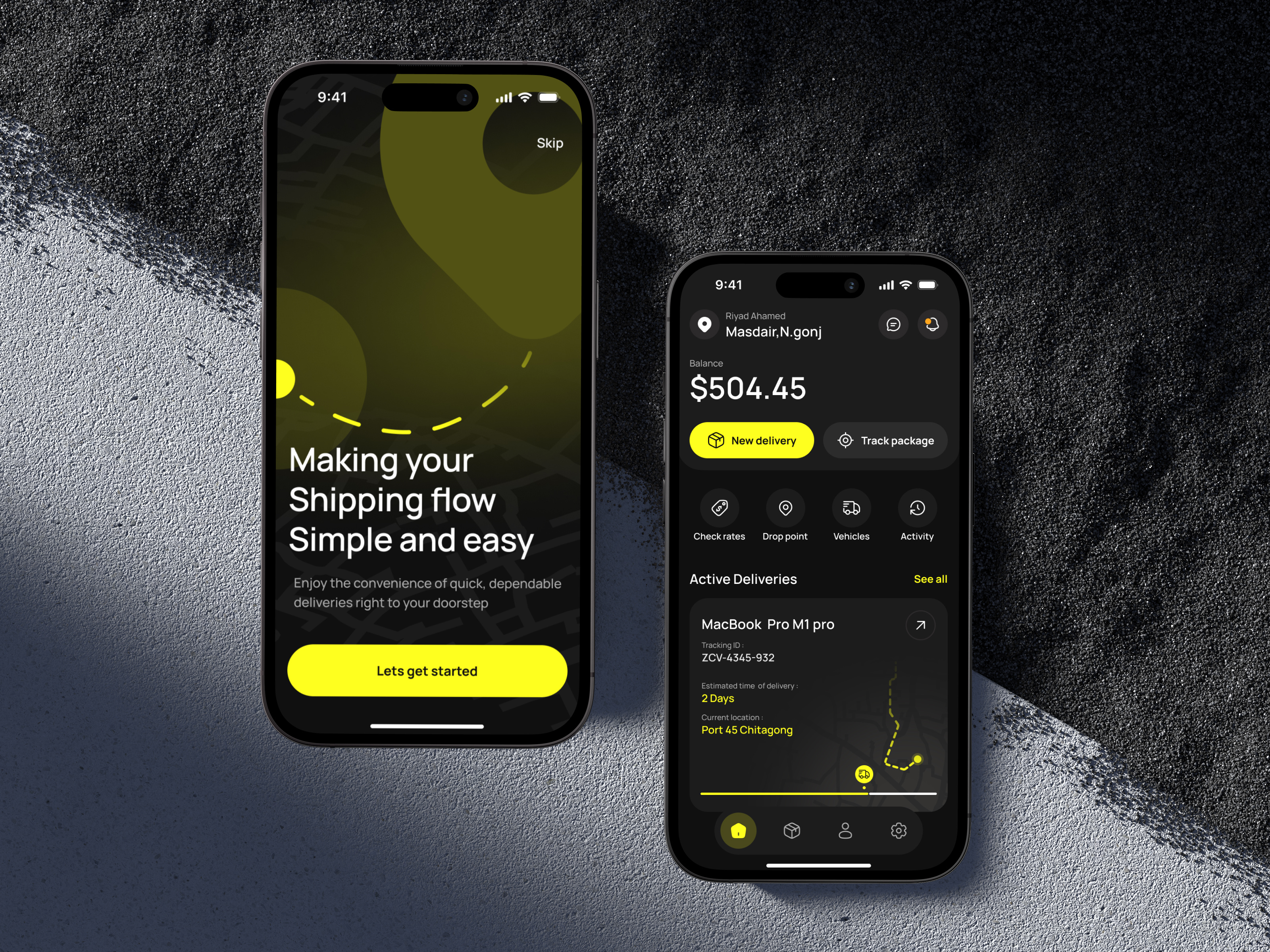Mobile App for Parcel Delivery App app design app ui courier delivery delivery app design logistics mobile app mobile app design mobile ui parcel product product design service shipping startup ui ux web website