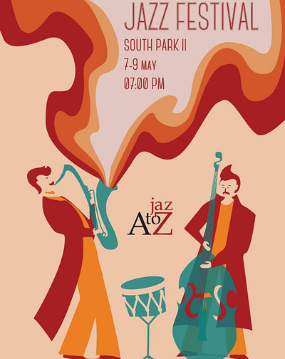 Jazz concert poster design graphic design illustration typography