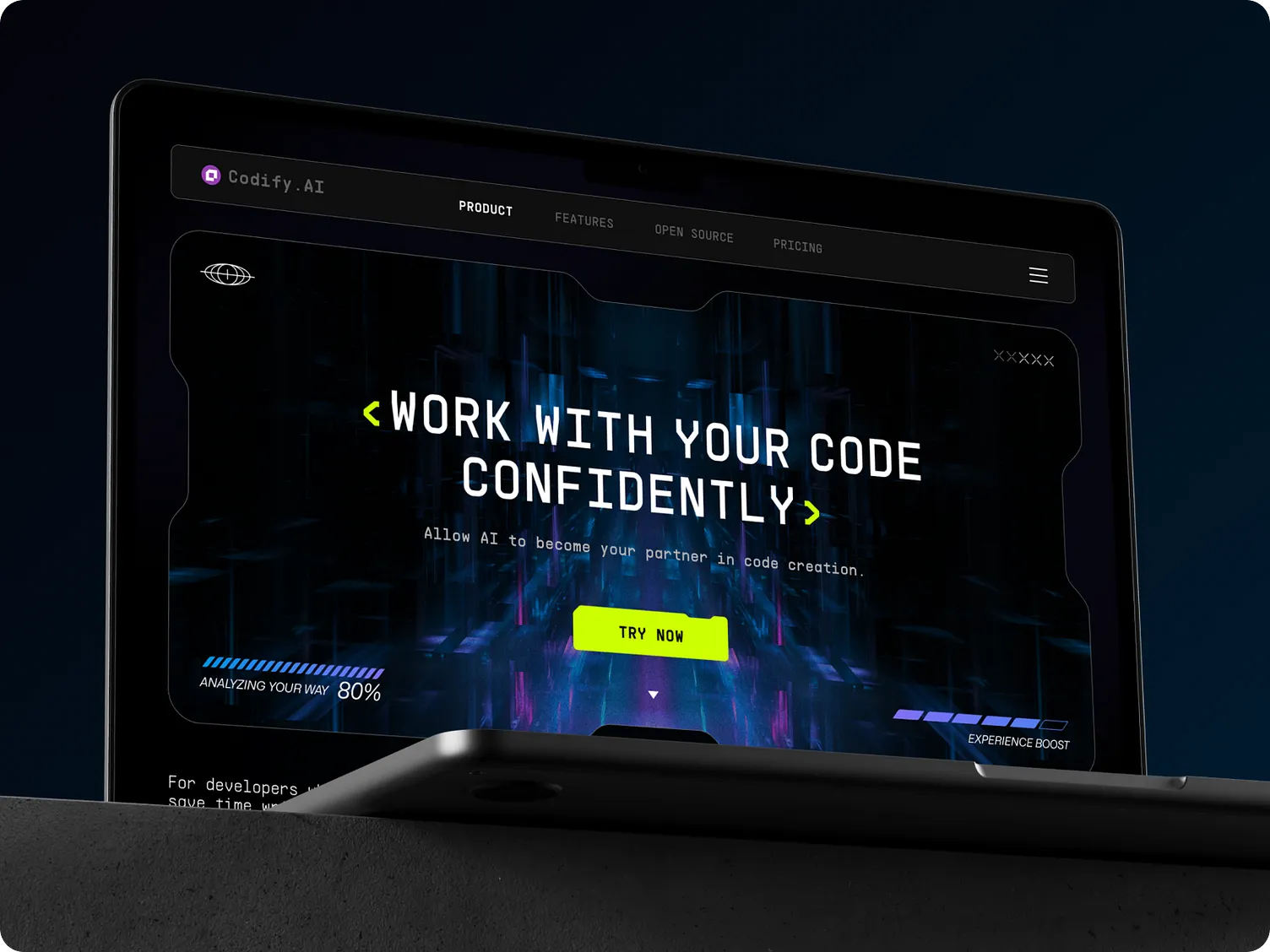 🤖 Codify.AI — AI-Powered Coding Assistant ai code creative dark developer developing futuristic modern ui uiux webdesign