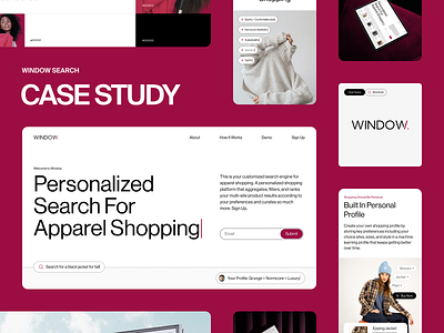 Window Search Case Study animation css design development interface product ui