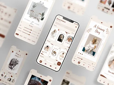 Aesthetic Story Reels Editor app animation appdesign branding creative design designthinking digitaldesign graphicdesign interface logo productdesign sketch ui userinterface uxdesign webdesign