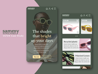 eCommerce UI/UX Case Study app branding case study course design ecommerce figma graphicdesign identity mobilewebsite project sunglasses ui ux web