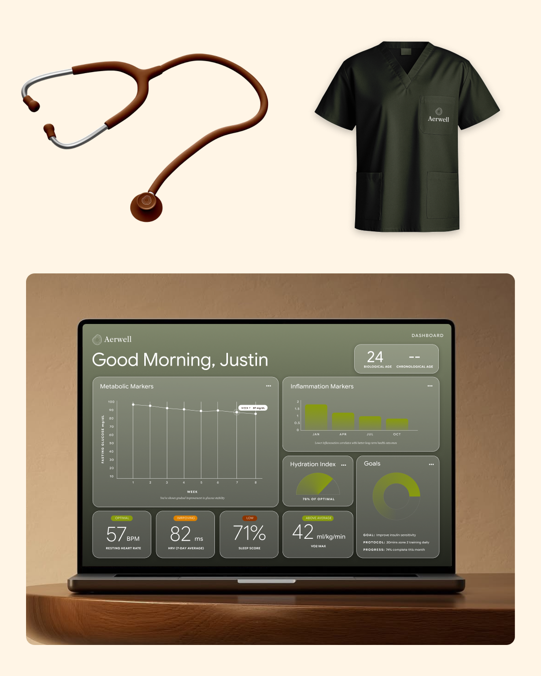 Aerwell // Brand Identity Design ai brand branding graphic design health identity medical optimization website design website development wellness wordpress