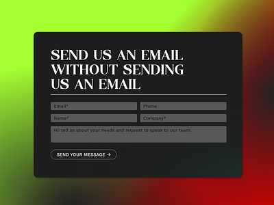 Daily UI 028 - Contact Us design ui