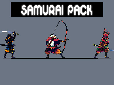 Free Samurai Pixel Art Sprite Sheets 2d art assets character characters fantasy game game assets gamedev illustration indie game pixelart pixelated rpg samurai sprite sprites spritesheet spritesheets v