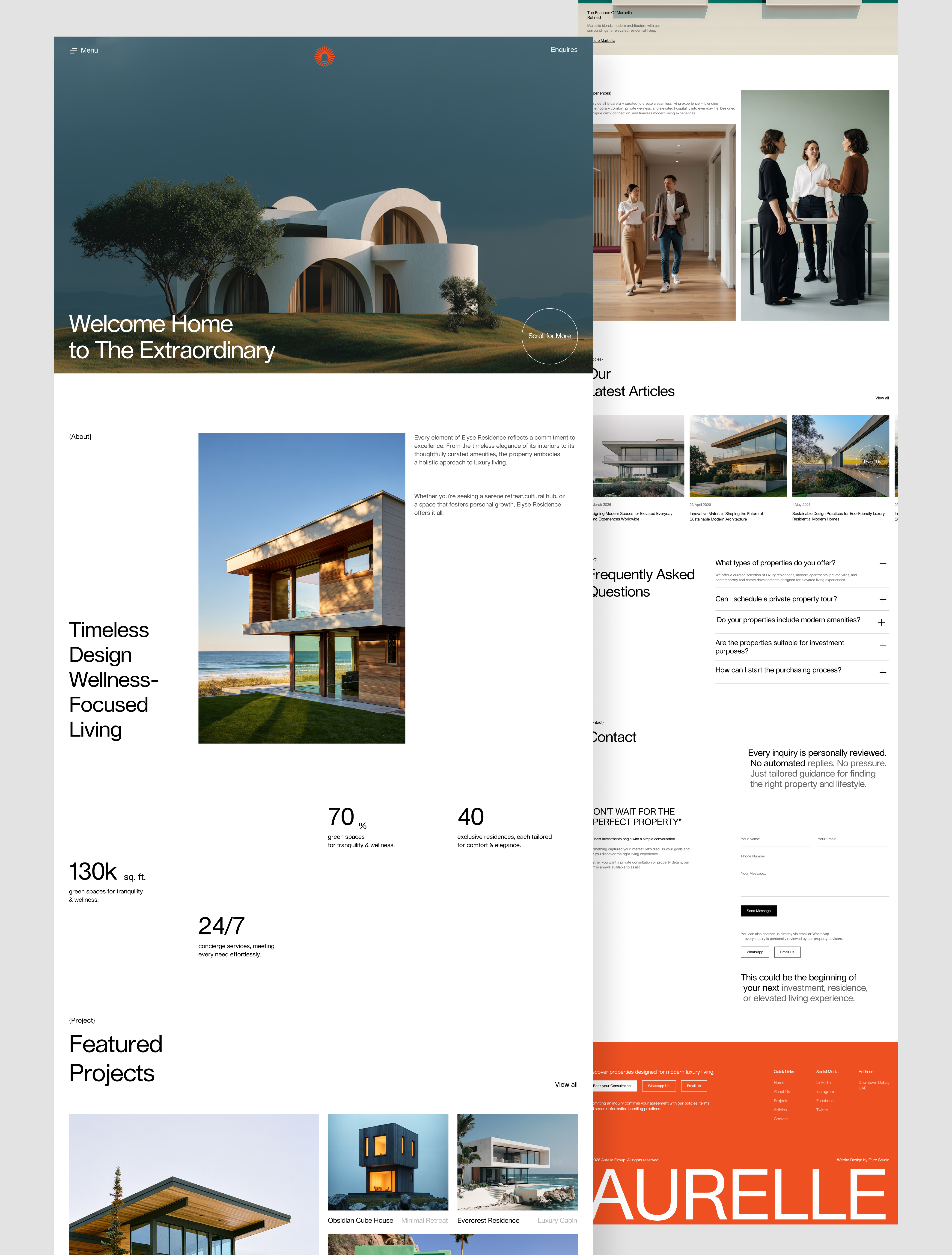 Luxury Real Estate Landing Page | Modern Architecture Website architecture figma landingpage luxurywebsite realestate uidesign uiux webdesign