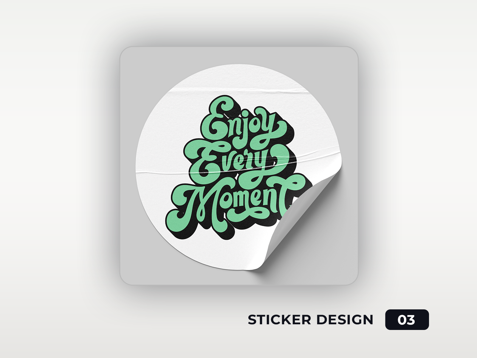 Enjoy Typo – Bold Play Sticker artdirection artwork brandidentity branding design designservice digital art digital illustration drawing freelancedesign graphic design illustration sticker stickerdesign stickers typosticker