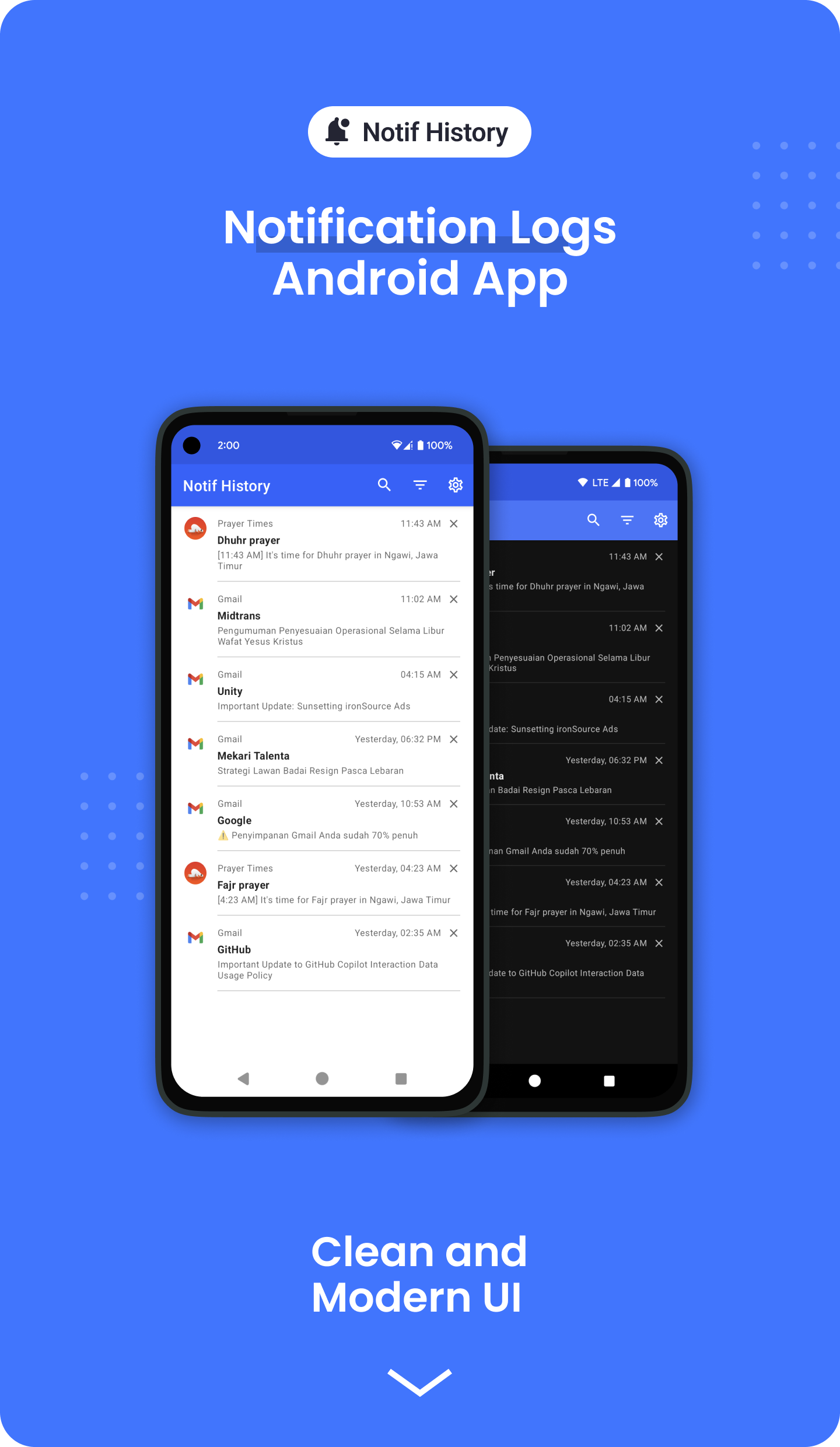 Notif History Android App android android ui material design materialdesign mobile ui notification ui ux design