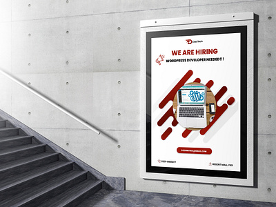 HIRING-POSTER V2 advertisement banner branding design graphic design illustration logo poster ui ux web design web development wordpress