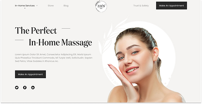 Massage Web UI beauty branding cosmetology health healthcare interaction landing landing page logo massage massage therapy services skin skincare therapist ui ux web web design website