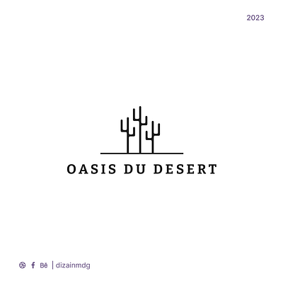 Oasis du desert logo minimal