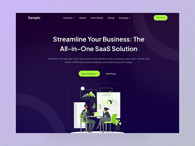 SaaS Application Landing Page design saas ui uidesign userinterface web web design