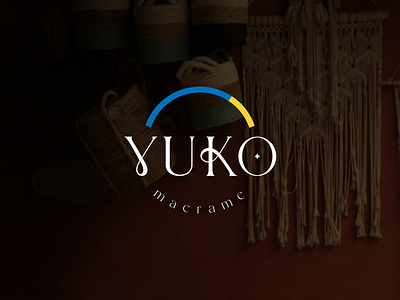 Macrame logo. Yuko macrame branding craftlogo graphic design handmade homedecor illustration knit knittedlogo knots logo logodesign macrame macramelogo vector