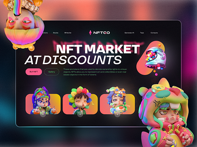 Marketplace for NFT design logo marketplace nft uiux web design