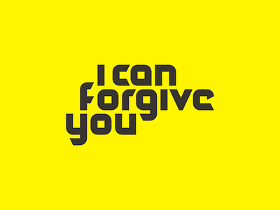 forgive black letters logotype maybe last shot text typeface typo typography yellow
