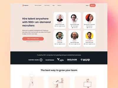 Recruitment SAAS Landing page branding design illustration landing landing page logo saas sas ui web web design webdesign website