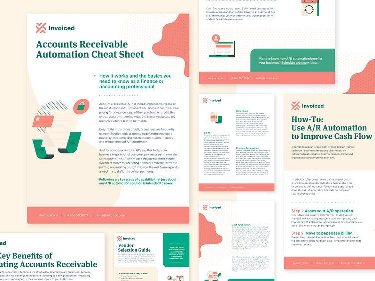 Invoiced One-pagers by Ashandelle on Dribbble