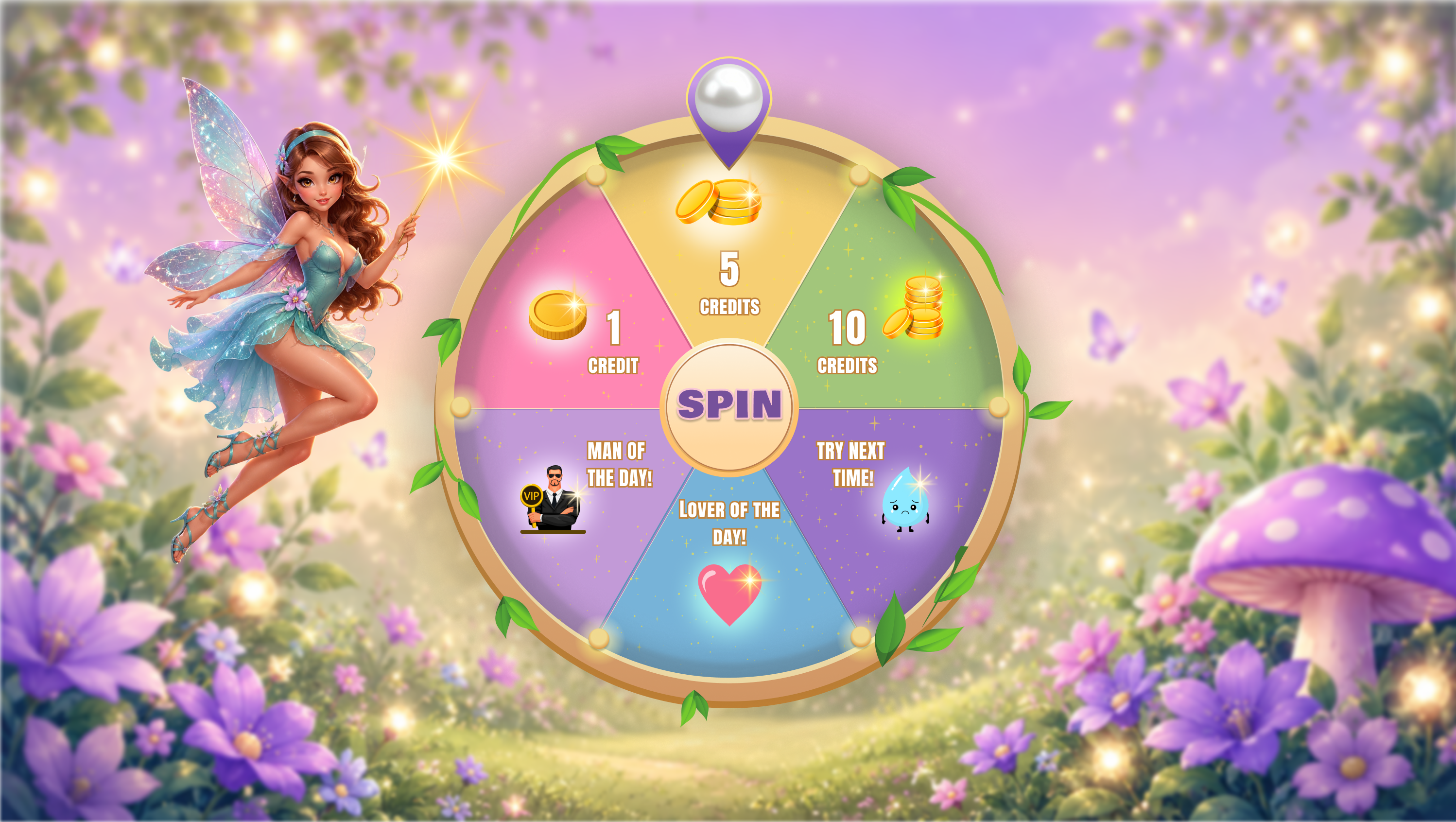 Fortune Wheel (Fairy tale) fairy tale fortunewheel game illustration lucky magic rewards spin ui wheel