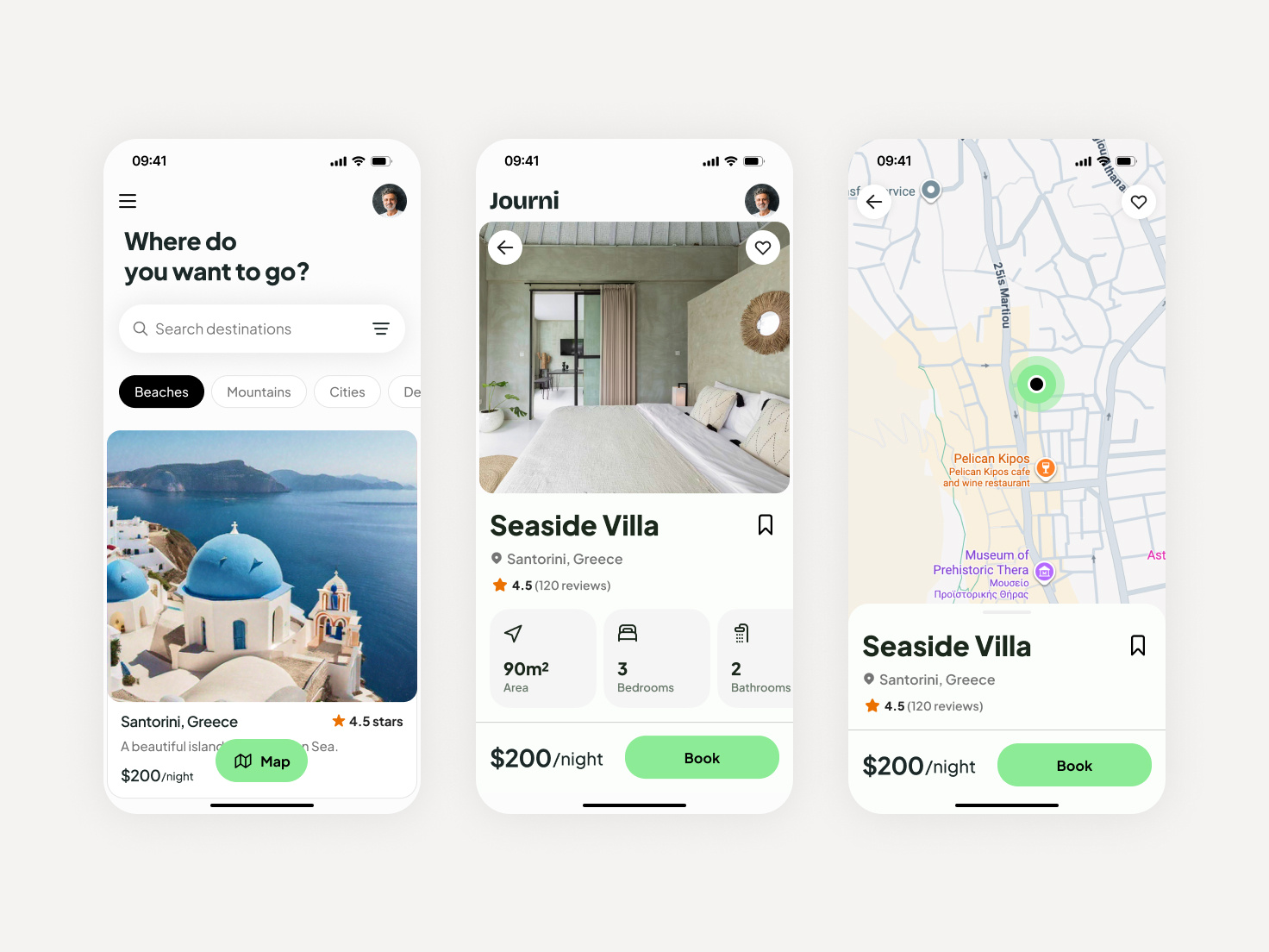 Journi Travel App app app design booking concept figma flow map mobile product design screen travel travel app ui uiux ux uxui
