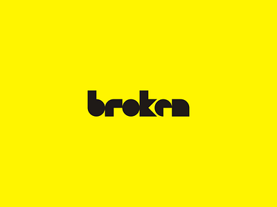 broken black broken for fun logotype yellow