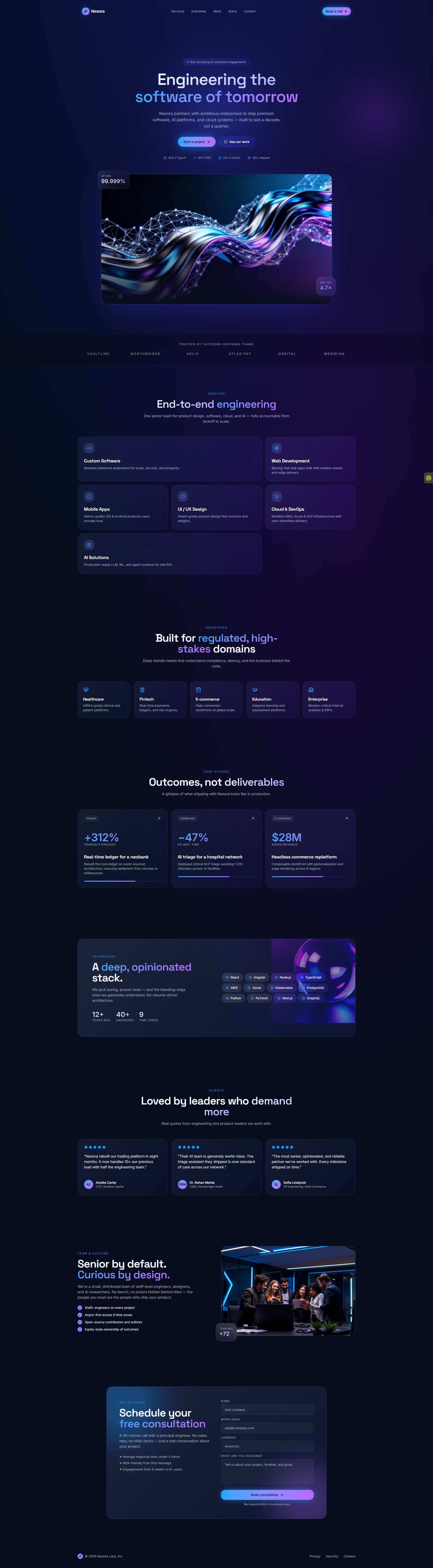 IT Services Landing Page focused on creating a strong digital animation branding design graphic design illustration typography ui ux vector