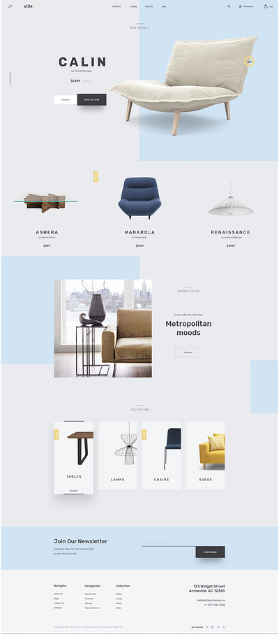 Stile Furniture Web UI architecture company furniture home page interior interior architecture interior design landing page store ui ux web design