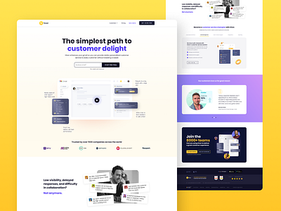 Hiver - Landing Page Design design graphic design illustration landing page landing page design