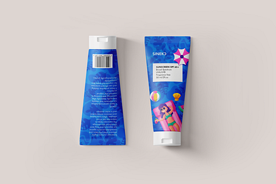 Skincare packaging, tube packaging, cosmetics, sunscreen tube brand identity branding cosmetics cream design graphic design illustration logo logotype package packaging product design skin skincare skincare packaging summer sunscreen sunscreen packaging tube typography