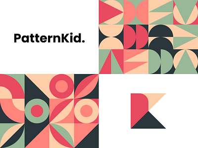 Pattern Kid Branding: logo design, visual identity app branding design geometric graphic design logo pattern ux vector