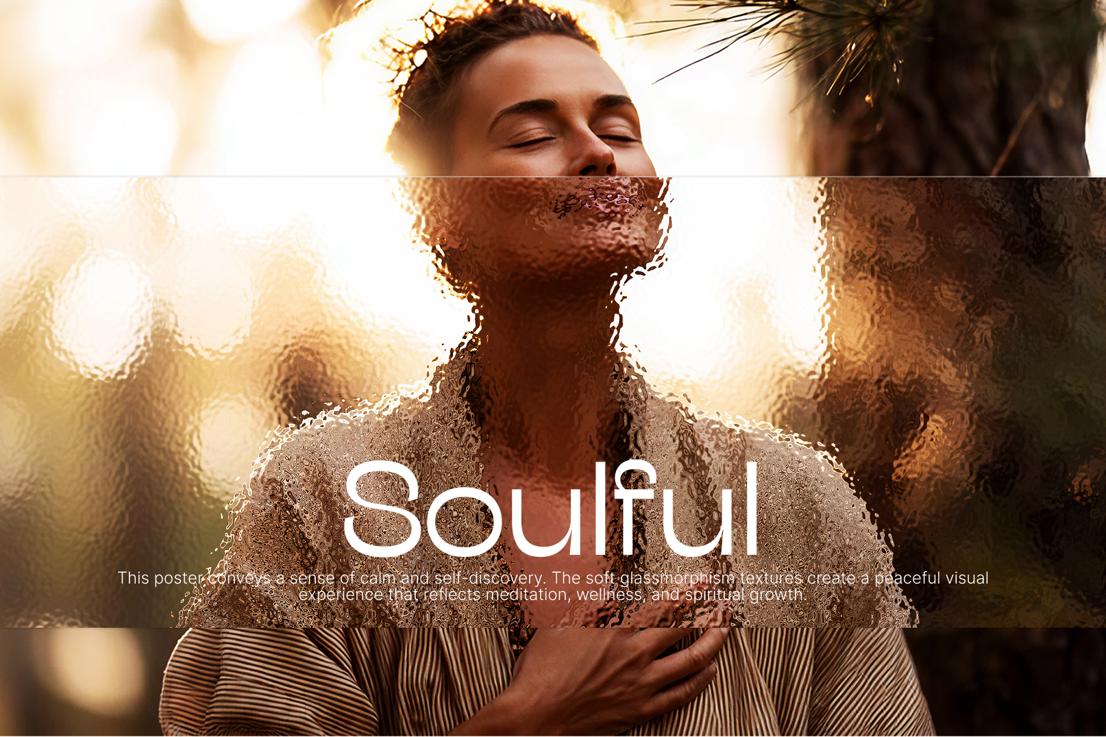 Finding Peace Within digitalart glassmorphism graphic design mindfulness posterdesign spirituality yoga