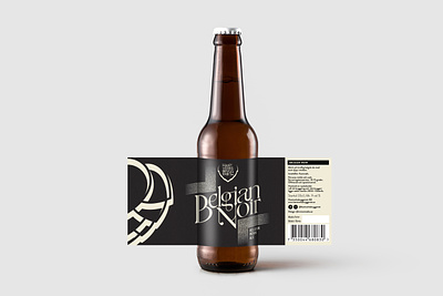Belgian Noir, Hantverksbryggeriet. beer label branding design graphic design illustrator label label design logo logo based design typography vector