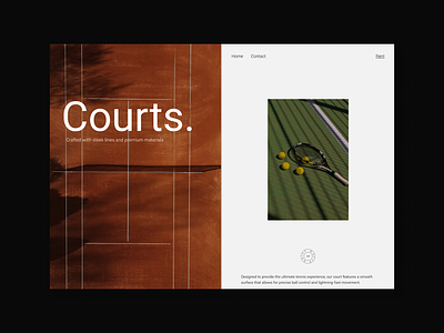 Match Point court design desktop figma landing page logo sport tennis ui user interface ux web design
