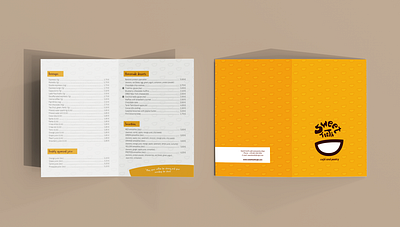 Sweet tooth café MENU 2d brand branding card coffee design graphic design graphicdesign identity layout logo menu minimal modern print restaurant visual design visual identity yellow