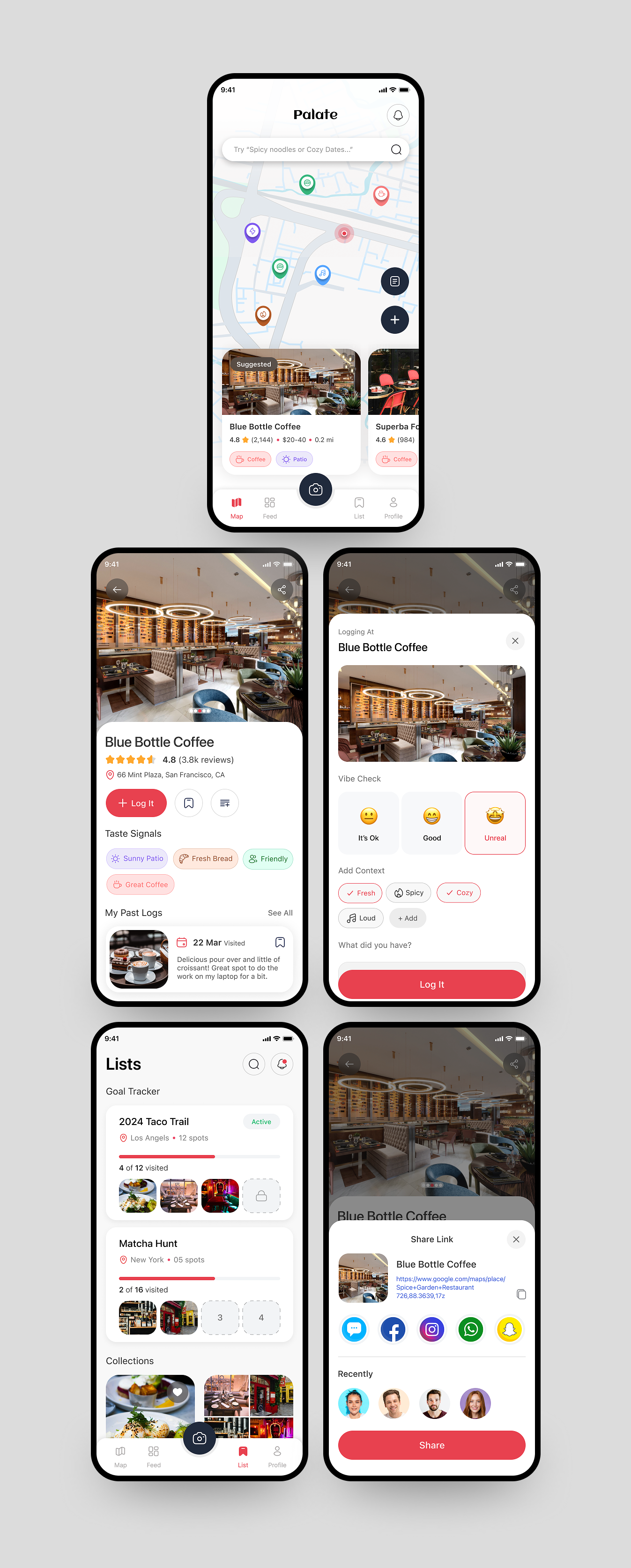 Restaurant Review iOS App app design ios app ios style minimal design restaurant restaurant app review ui uidesign uidesigns uiux