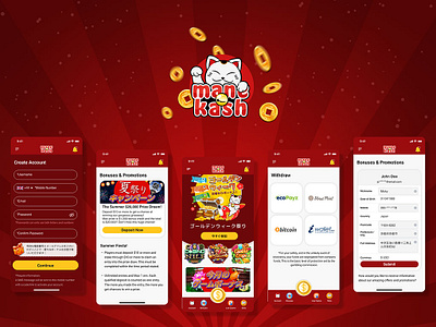 Manekash Online Casino animation branding graphic design logo ui website design