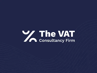 Logo Design & Branding for The VAT Consultancy Firm blue branding business consultancy dark design identity design logo logo design percentage vat