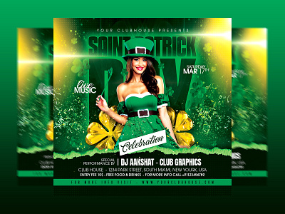 St Patrick's Day Flyer club club flyer event flyer design flyer template holiday holidays instagram ireland irish logo party patrick saint patricks day st patrick st patrick day st patricks st patricks day