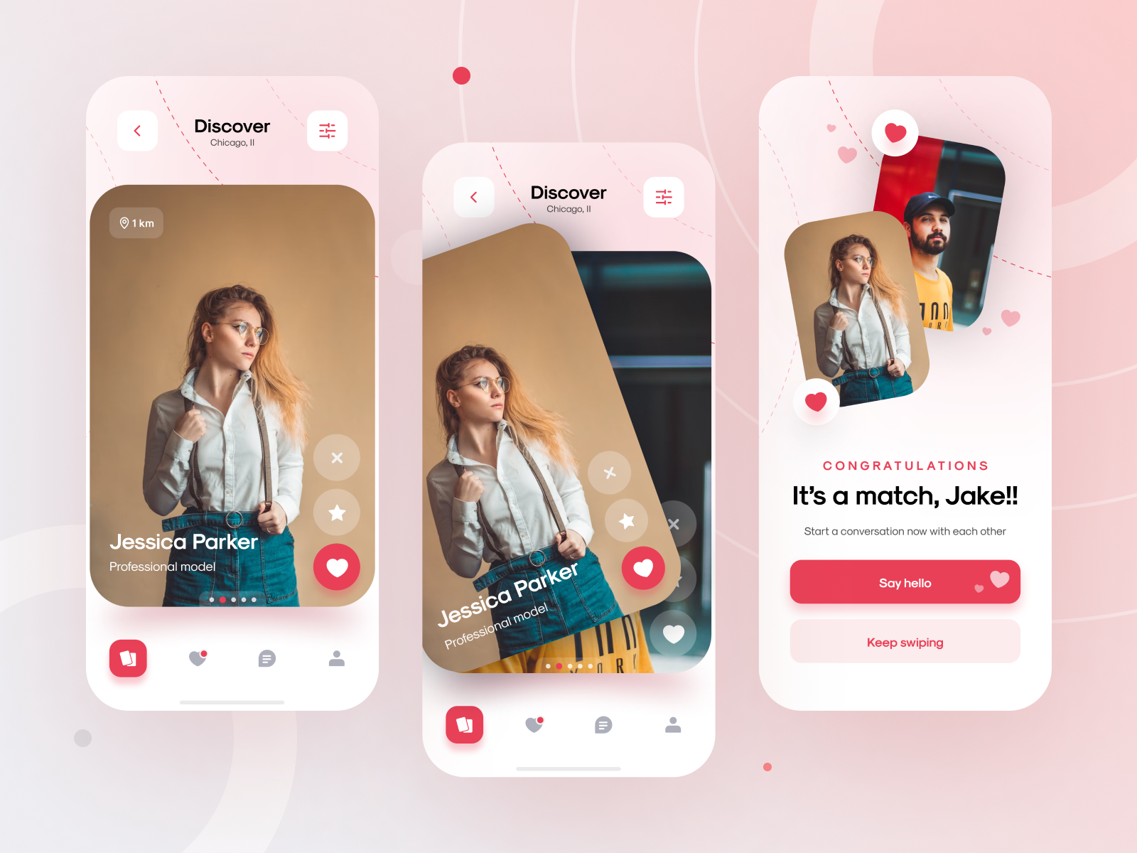 Dating App UI Design Swipe View Concept by Mithun 🔥 on Dribbble