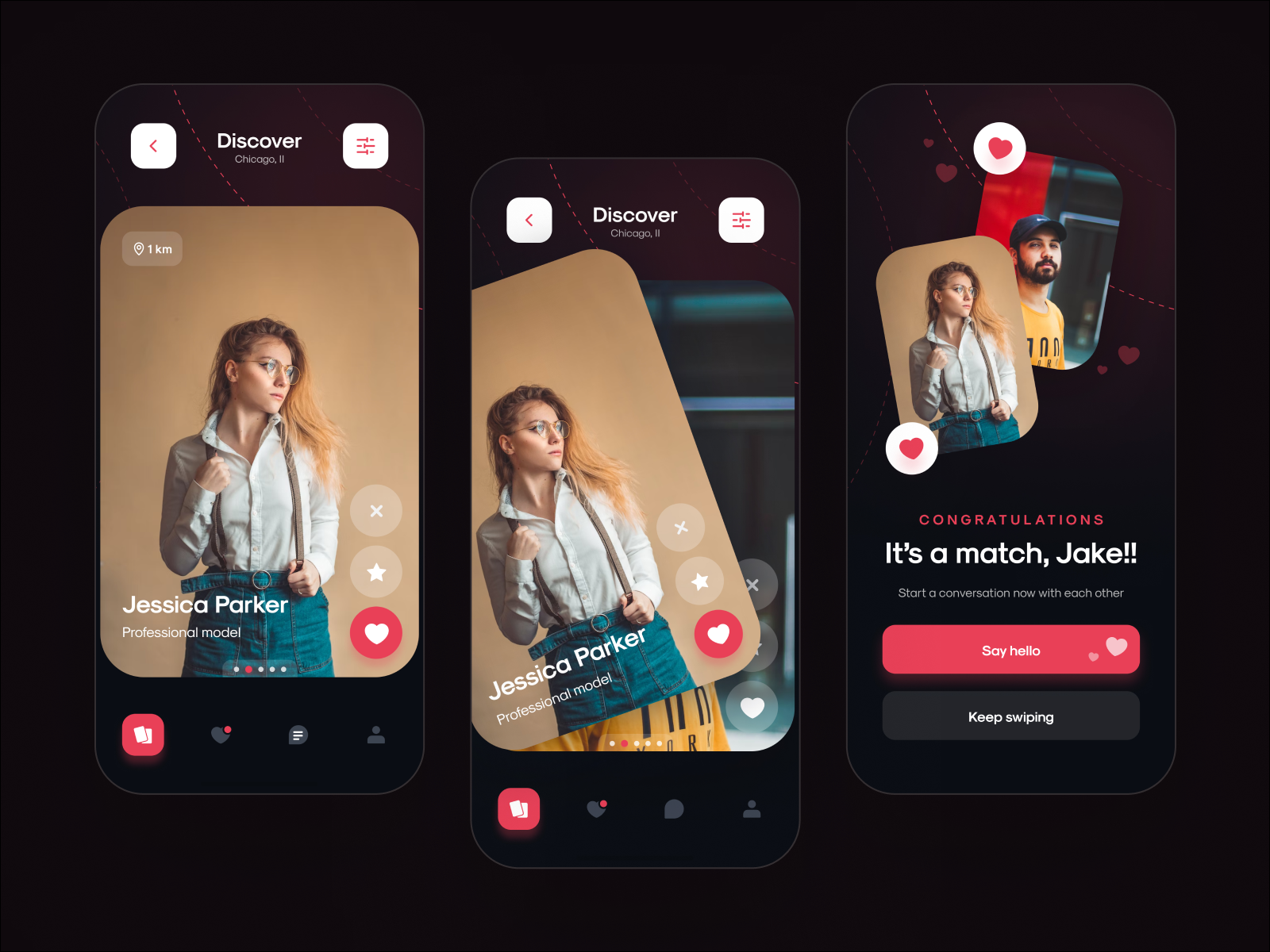 Dating App Ui Design Swipe View Concept By Mithun 🔥 On Dribbble