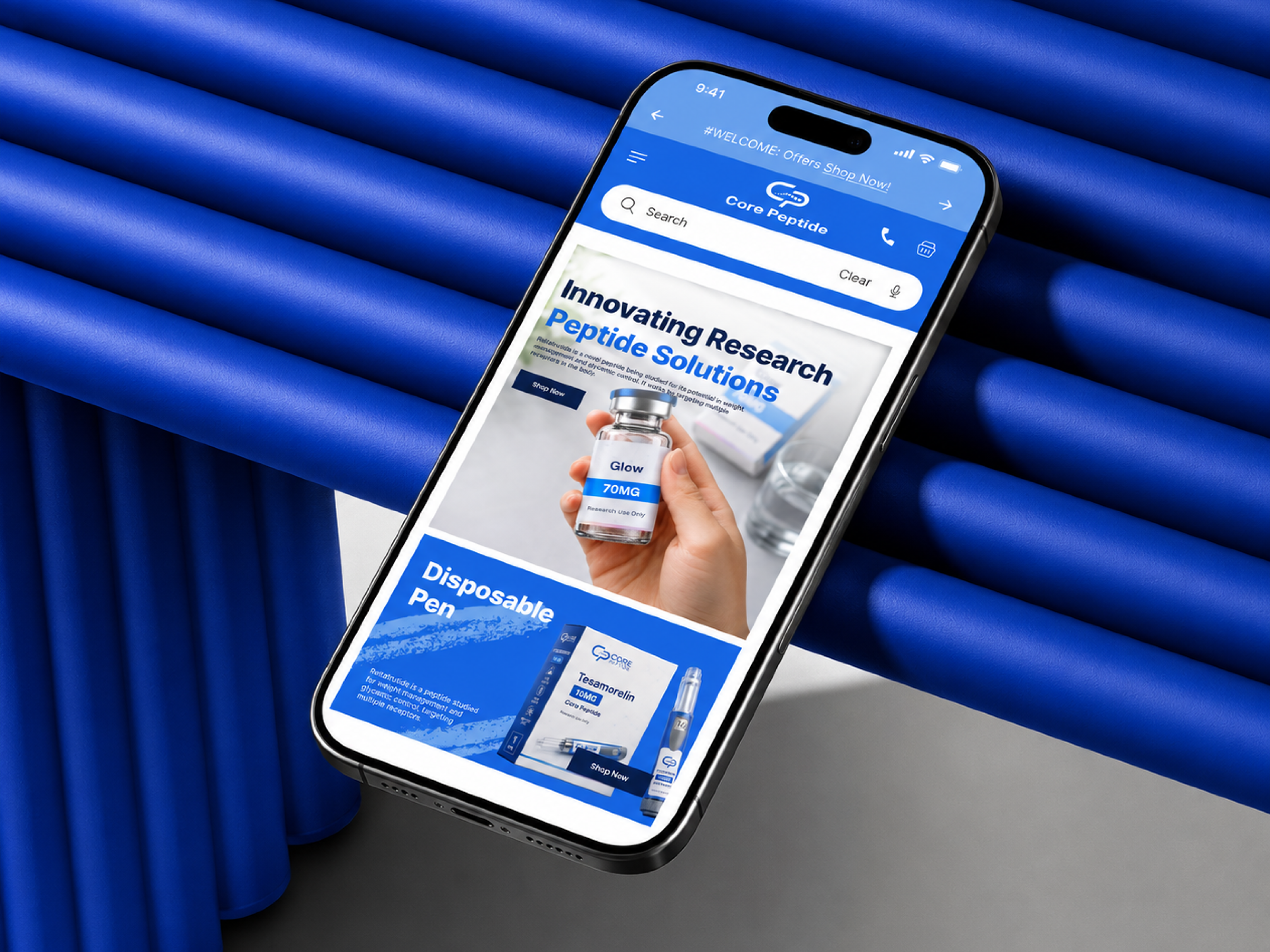 Core Peptide- Brand Identity & Ecommerce Website bio branding biotech site bottle label box design core peptide label design peptide peptide box peptide site peptide store peptide ui peptide ux peptide web peptides pharma design pharma shop vial label vial package