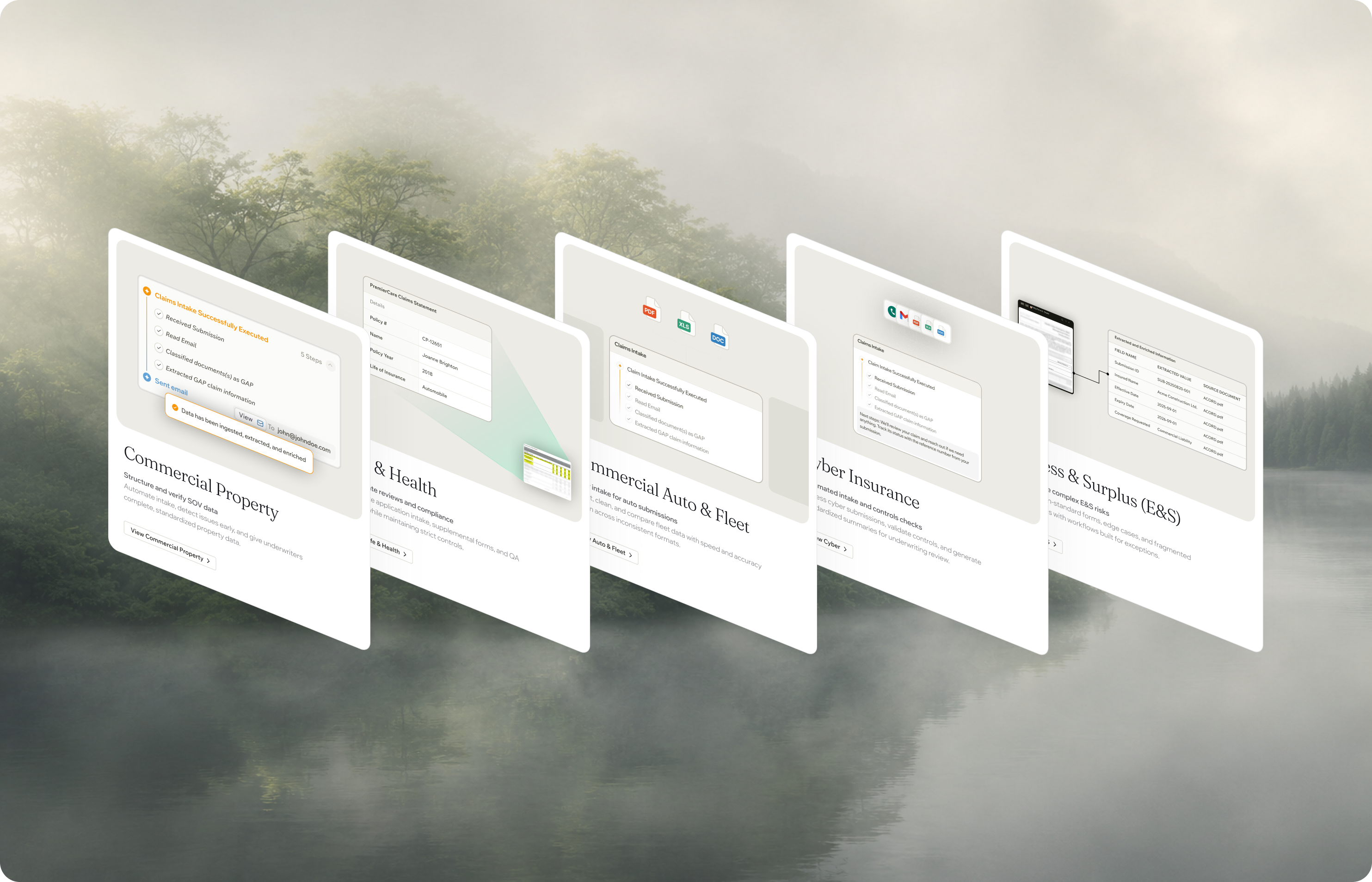 Card design for Further AI brand branding design glass gradient illustration insurance minimal modern product design saas ui web design website