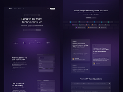 Stepsize - Landing Page 👾 clean code crm gradient landing page product design purple redesign saas ui design violet